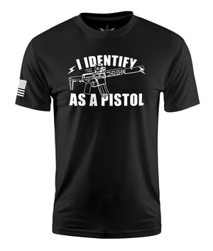 I Identify As A Pistol Short Sleeve Shirt Apparel and Accessories Black Cotton
