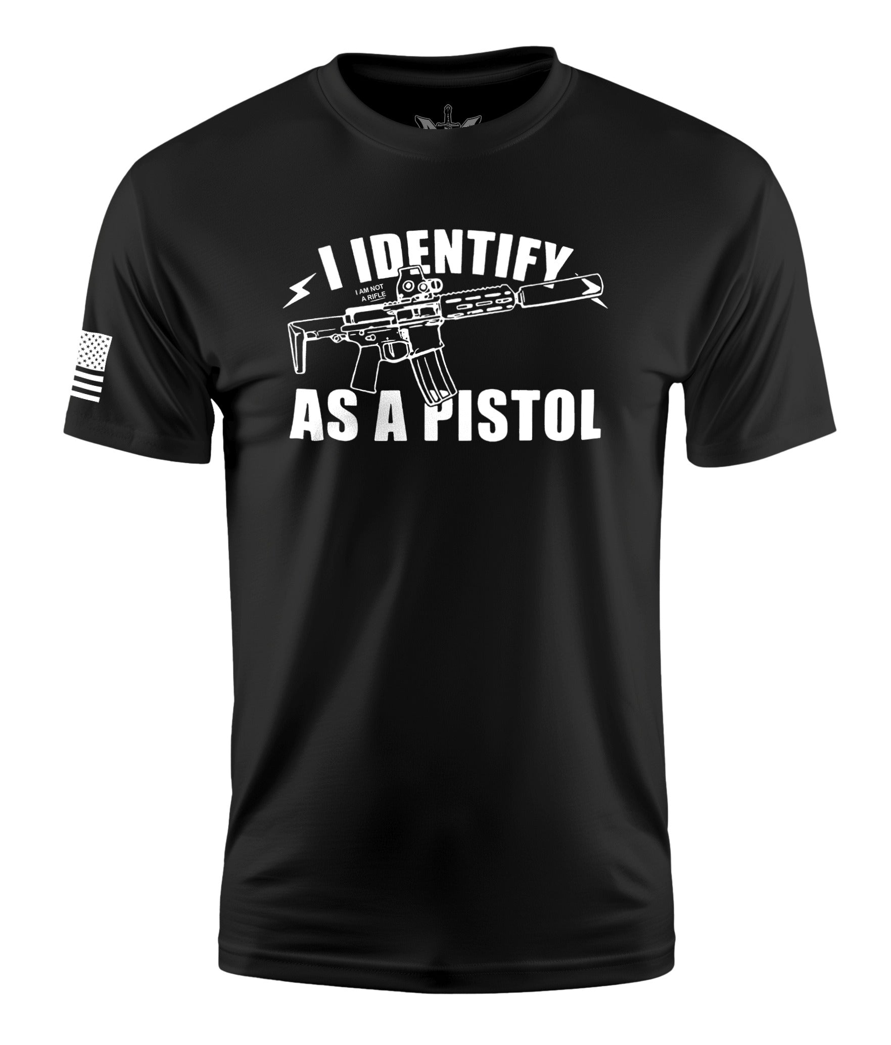 I Identify As A Pistol Short Sleeve Shirt Apparel and Accessories Black Cotton