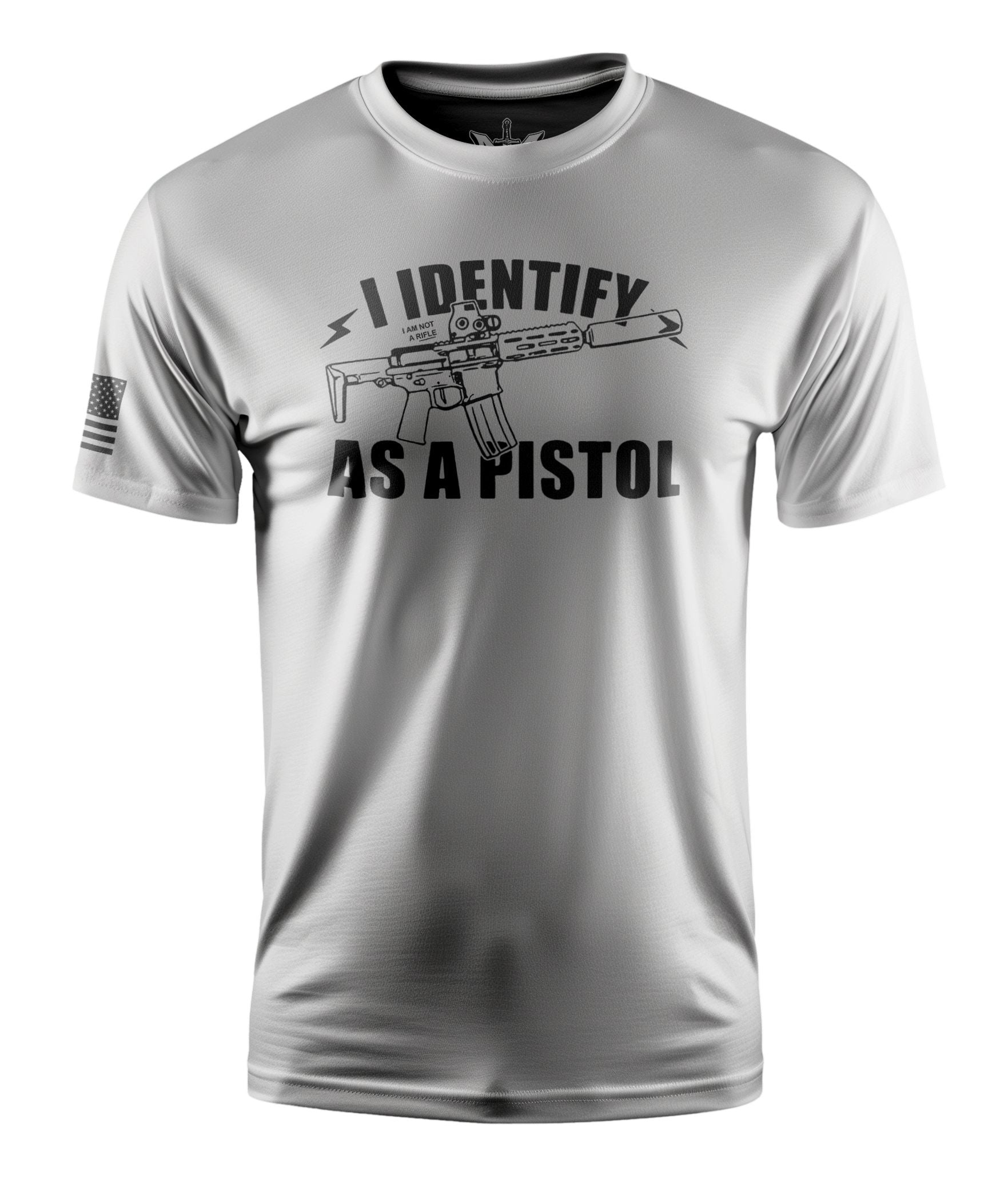 I Identify As A Pistol Short Sleeve Shirt Apparel and Accessories White Cotton