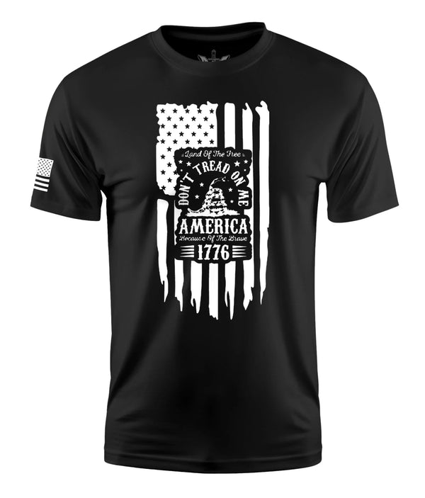 DON'T TREAD ON ME FLAG MEN'S SHORT SLEEVE SHIRT - variant_color