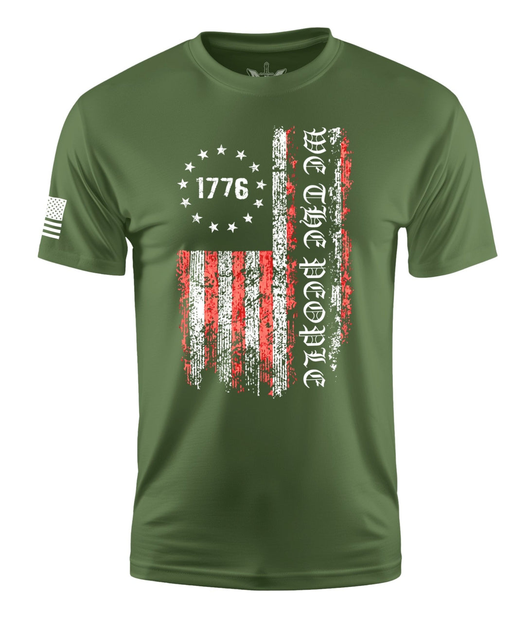 WE THE PEOPLE FLAG 1776 BETSY COLOR MEN'S SHORT SLEEVE SHIRT