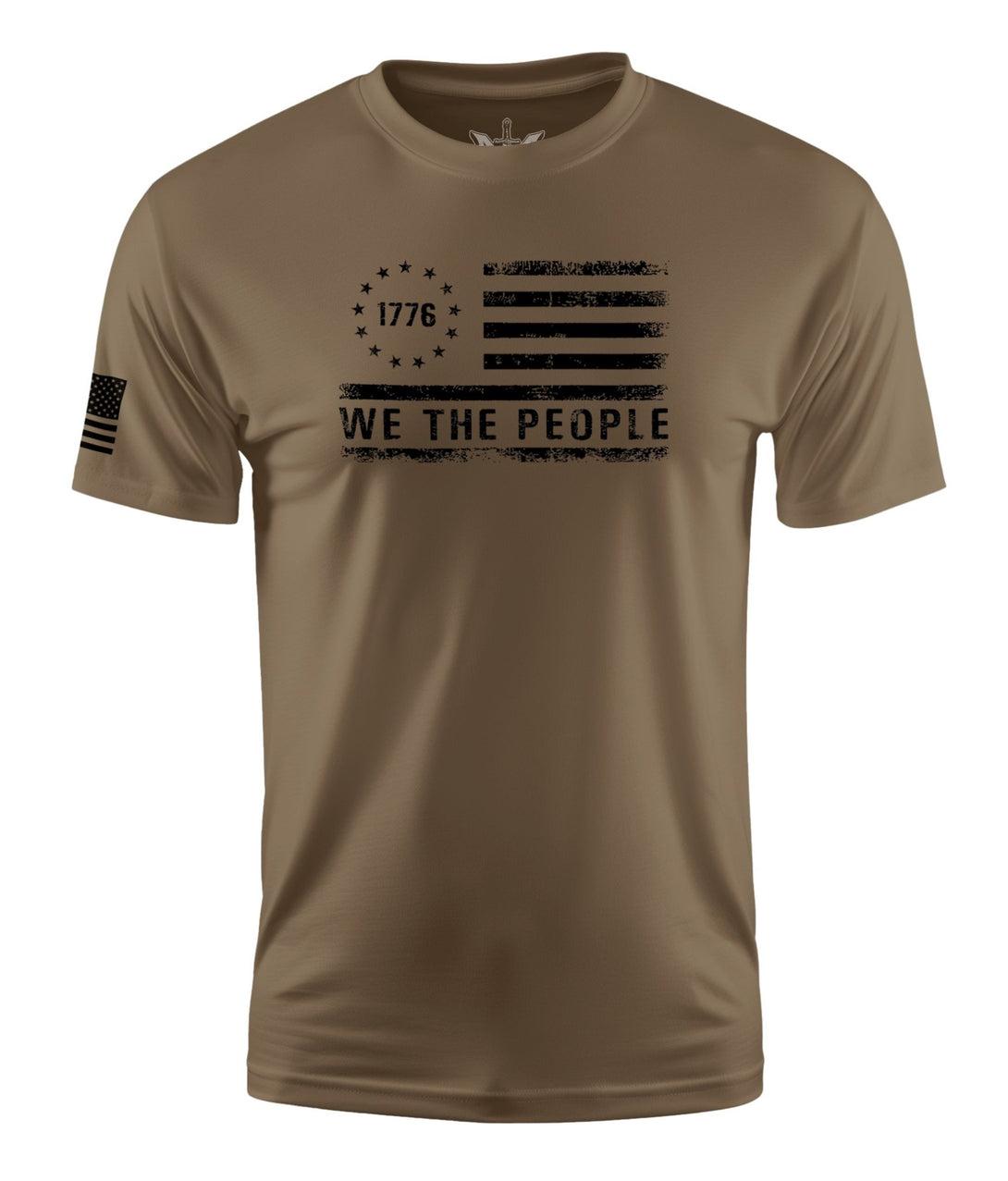 WE THE PEOPLE FLAG STRESSED MEN'S SHORT SLEEVE SHIRT