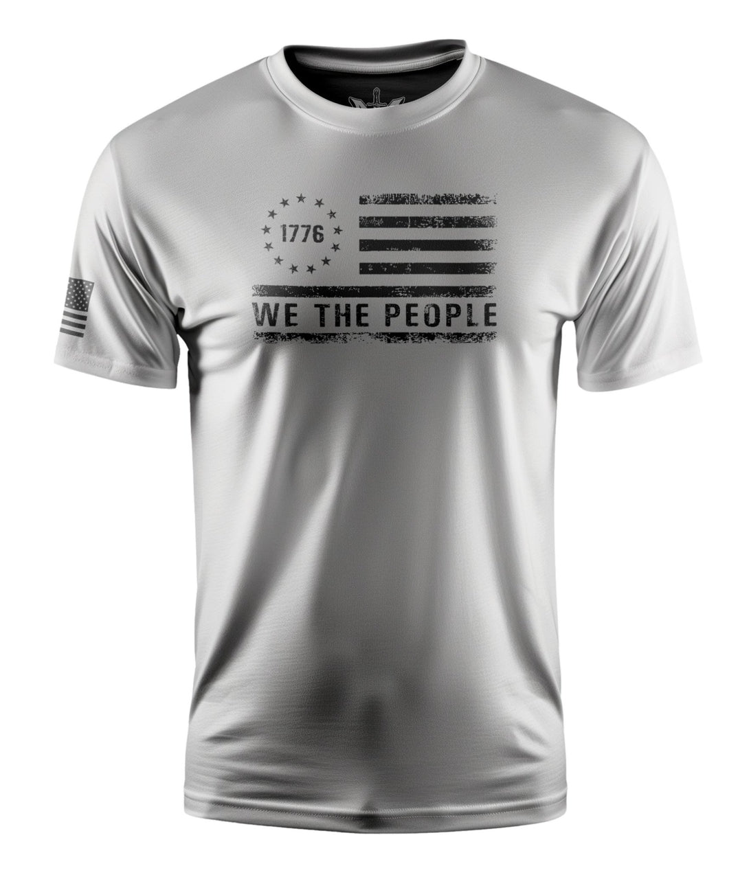 WE THE PEOPLE FLAG STRESSED MEN'S SHORT SLEEVE SHIRT
