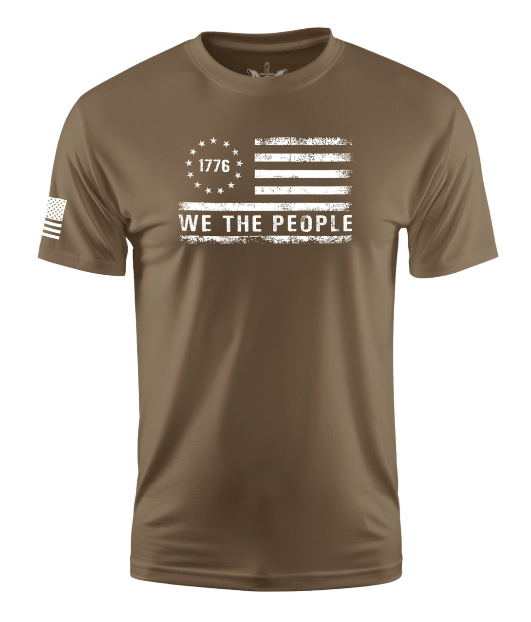 WE THE PEOPLE FLAG STRESSED MEN'S SHORT SLEEVE SHIRT